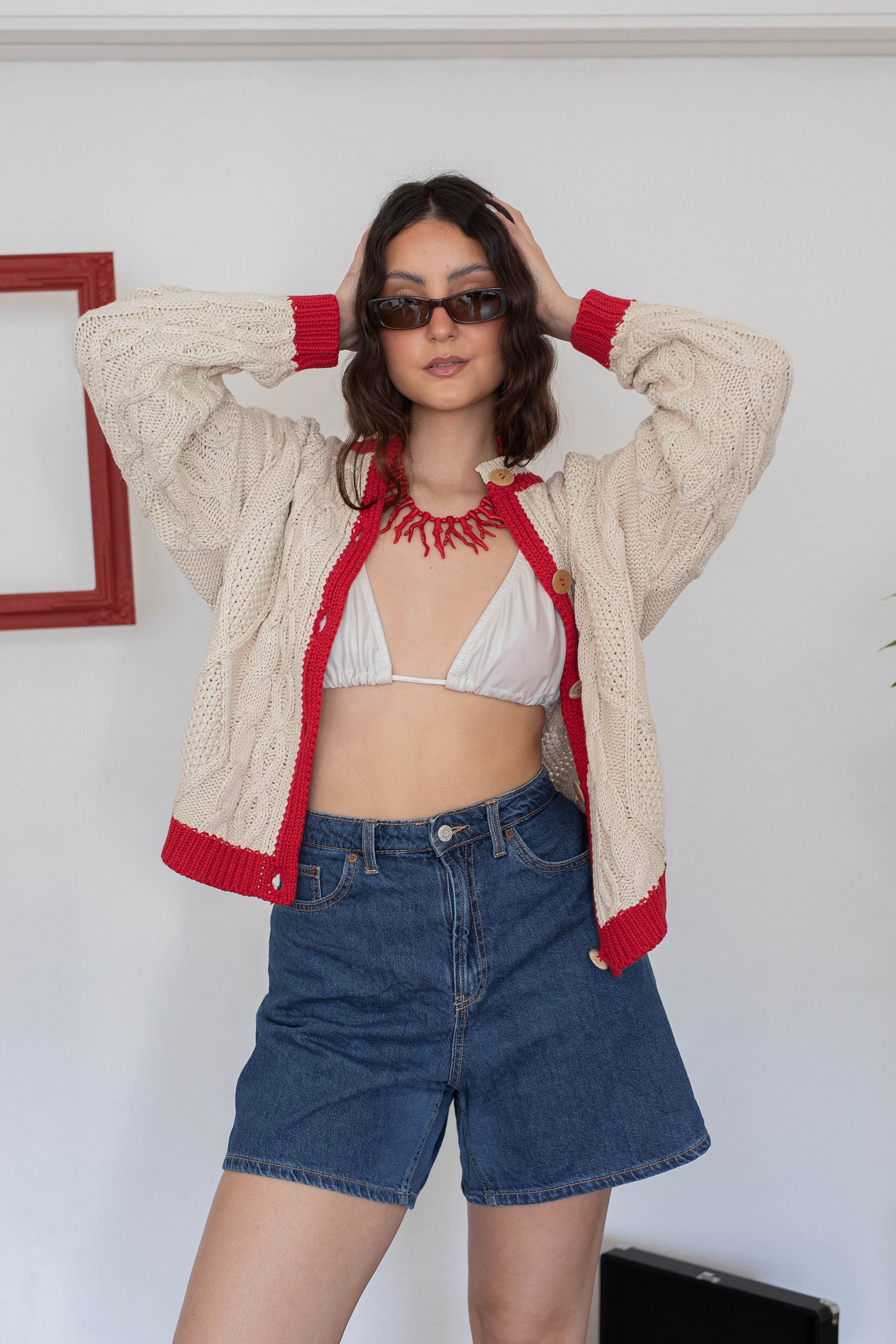 Saco Venezia Rojo y crudo