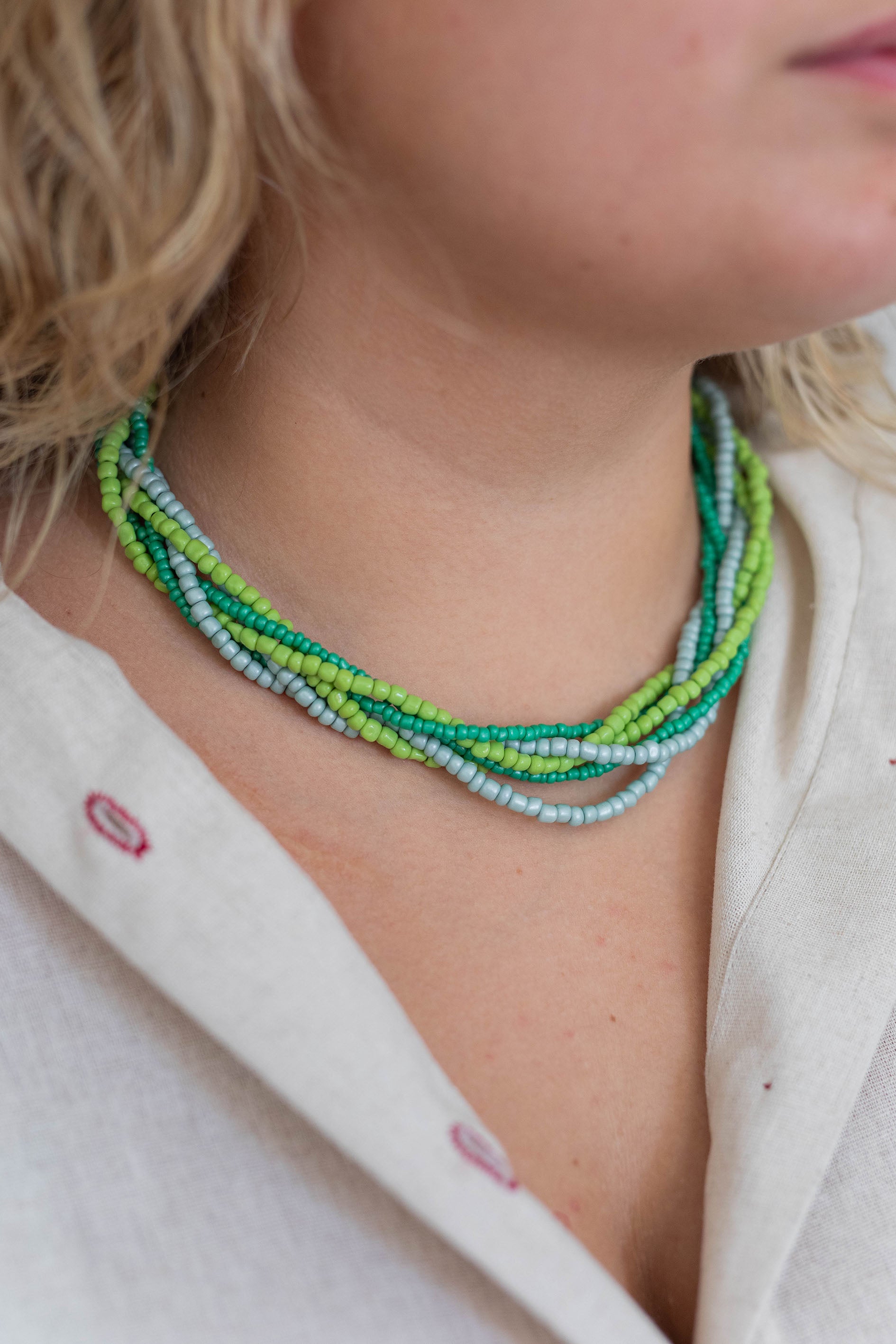 Collar Treccia Verde